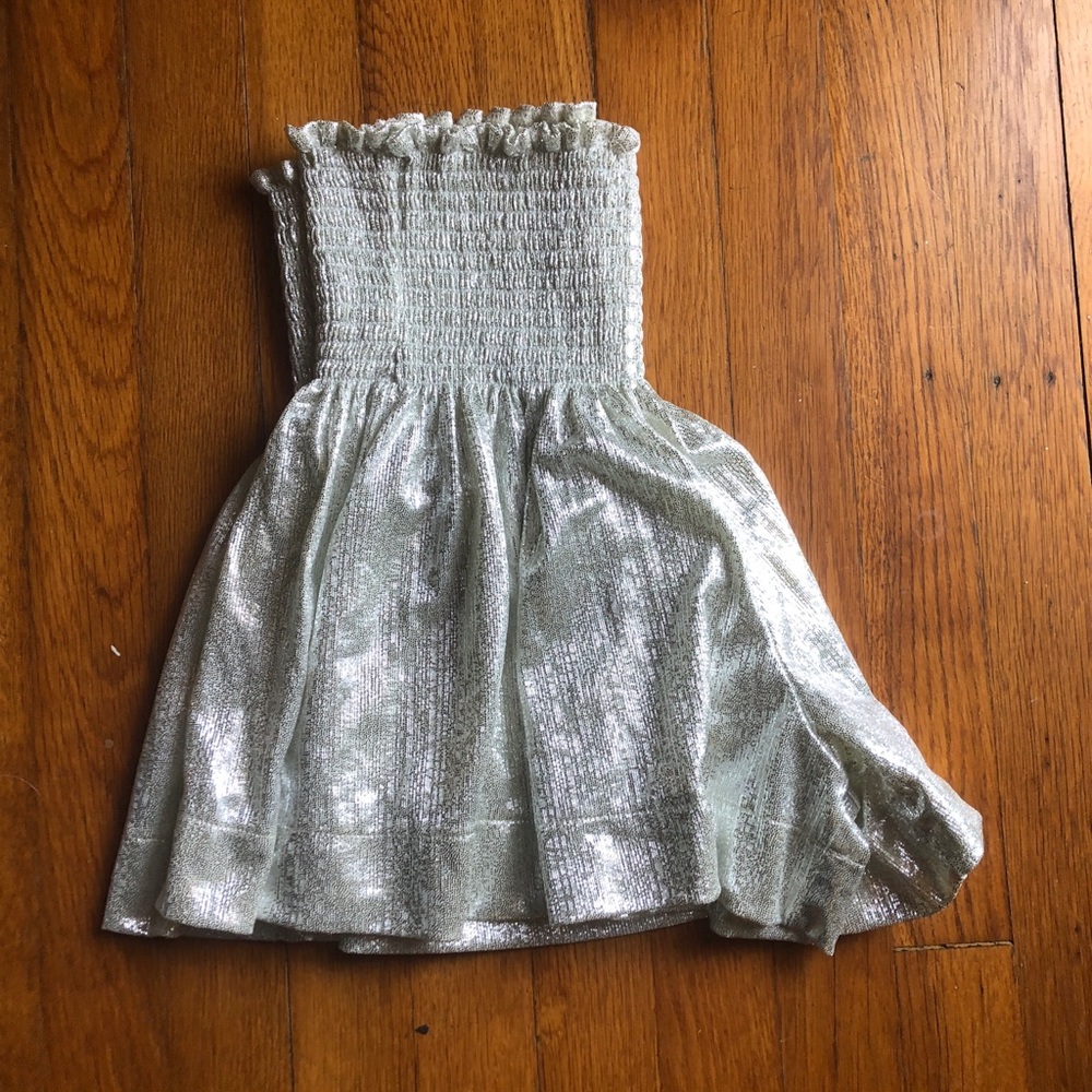 Queen of Sparkles Silver Glitter Swing Shorts New with Tags - Picture 2 of 7